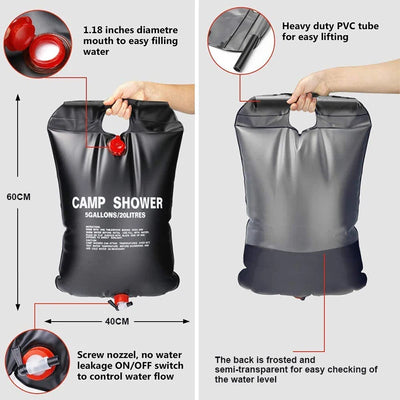Sac de Douche Solaire 20L 40L pour Camping