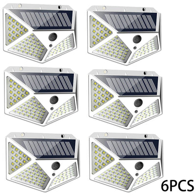 Lampe Solaire Extérieur Détecteur de Mouvement 100 LED Murale