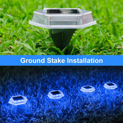 Spot Solaire Encastrable Extérieur IP65 Bleu Lot de 4