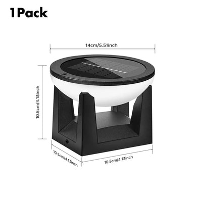 Lampe Solaire Pilier Poteau LED Capuchon Clôture IP65 Étanche