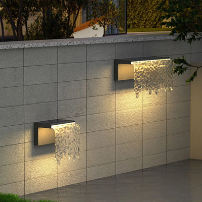 Applique Solaire Murale Extérieure Étanche Effet Cascade