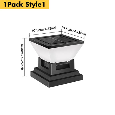 Lampe Solaire Pilier Portail Chapeau de Poteau 3 Tailles