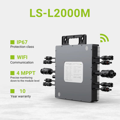 Micro-Onduleur Solaire 800W-2000W WiFi IP67