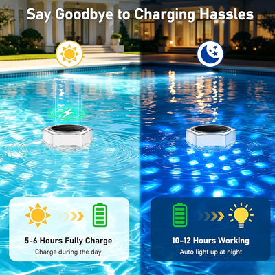 Lampe Solaire Flottante pour Piscine LED avec Télécommande