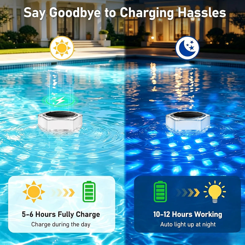 Lampe Solaire Flottante pour Piscine LED avec Télécommande