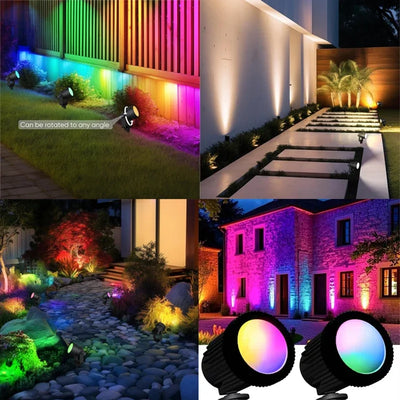Projecteur Solaire RGB LED Étanche IP65 Jardin Application