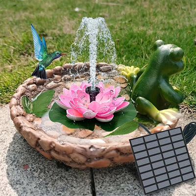Fontaine Solaire Flottante Lotus 1,5W avec 6 Buses