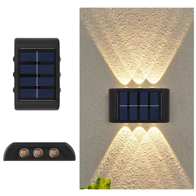 Applique Murale Solaire Extérieur LED Étanche Crépuscule à l'Aube
