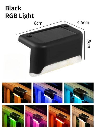 Lampe Solaire Escalier Extérieur LED Multicolore Étanche