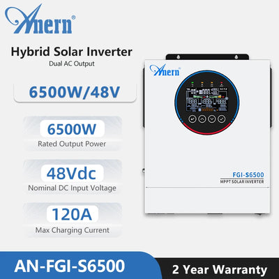 Onduleur Solaire Hybride 6,2 kW 48V 120A