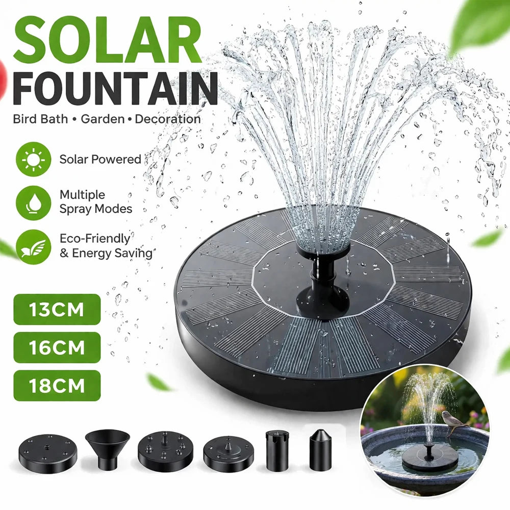 Fontaine Solaire Extérieure pour Étang et Bassin à Poissons