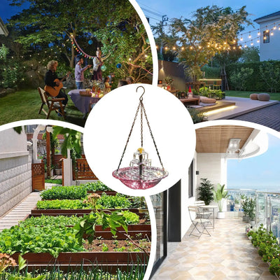 Bain d'Oiseaux Solaire Décoratif pour Jardin et Terrasse