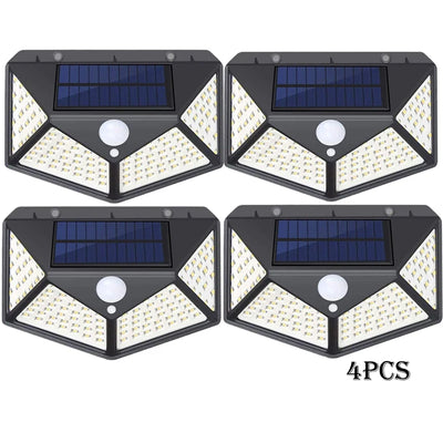 Lampe Solaire Extérieur Détecteur de Mouvement 100 LED Murale
