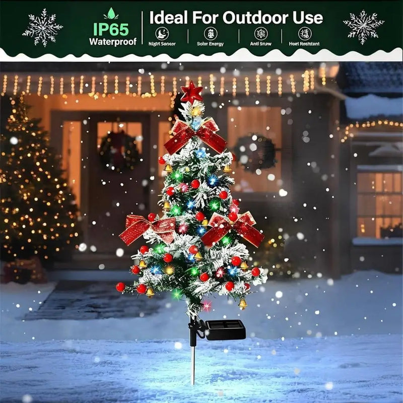 Piquet Solaire Noël LED IP65 8 Modes Multicolore