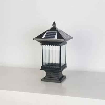 Borne Solaire de Jardin Style Asiatique Étanche