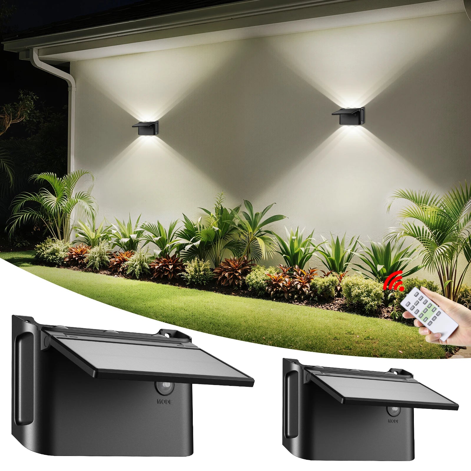 Applique Murale Solaire Intelamp 3 Teintes Haut et Bas