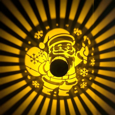 Applique Solaire Projecteur Père Noël en Fer Forgé