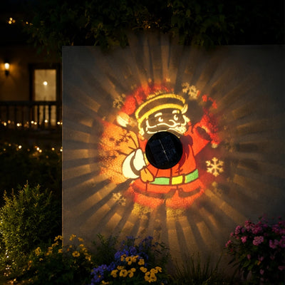 Applique Solaire Projecteur Père Noël en Fer Forgé