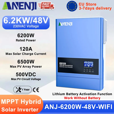 Onduleur Solaire Hybride 6,2 kW 48V On-Grid