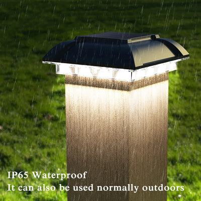 Lampe Solaire Pilier de Portail Bouchon Poteau Étanche Jardin