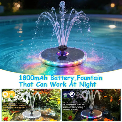 Fontaine Solaire LED de Jardin pour Bain d'Oiseaux