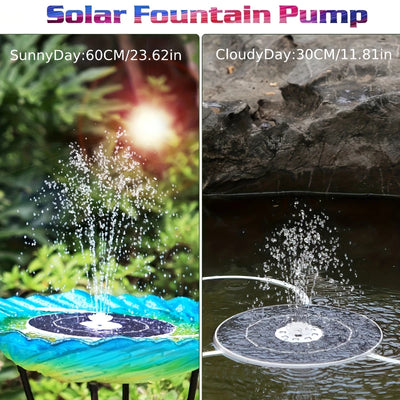 Pompe de Fontaine Solaire LED 5,5W avec Accumulateur Intégré