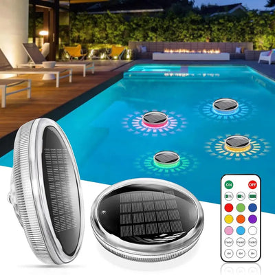 Lampe Solaire Piscine Flottante LED RGB avec Télécommande IP67