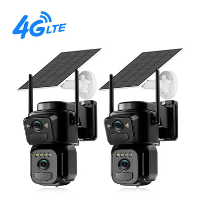 Caméra de Surveillance Solaire 4G Double Objectif Lot