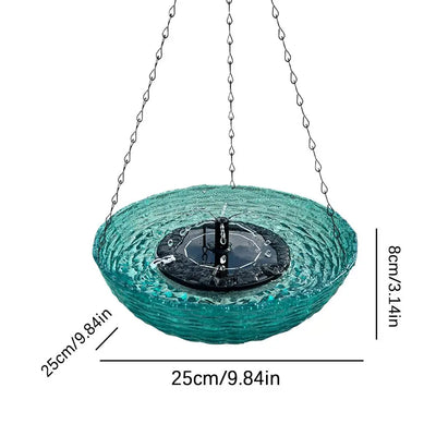 Bain d'Oiseaux Suspendu à Fontaine Solaire pour Balcon
