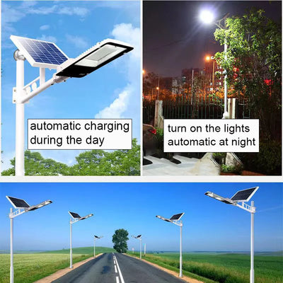 Lampadaire Solaire 1000W Puissant Crépuscule Aube Étanche Extérieur