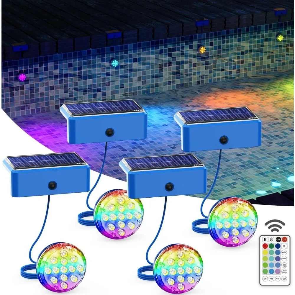 Lampe Solaire Flottante de Piscine LED 16 Couleurs Télécommande