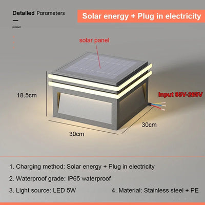 Lampe Solaire Pilier de Portail Étanche - vue 7