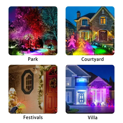 Projecteur Solaire Extérieur RGB Effet Ciel Étoilé Jardin