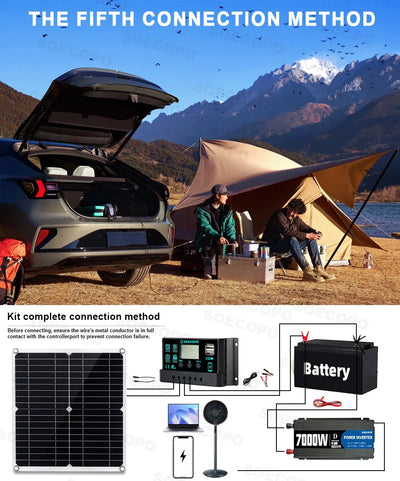 Kit Solaire 7000W Onduleur Panneau Hors Réseau – dimensions et caractéristiques techniques