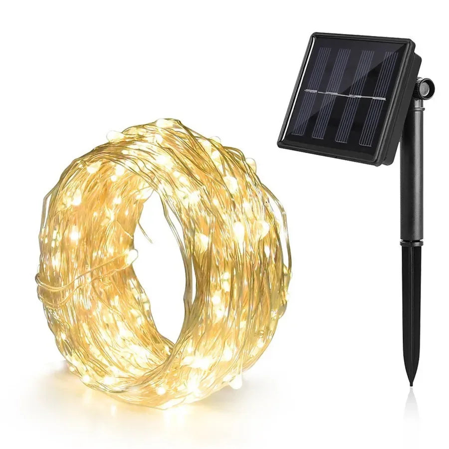 Guirlande Solaire LED Étanche Noël et Halloween