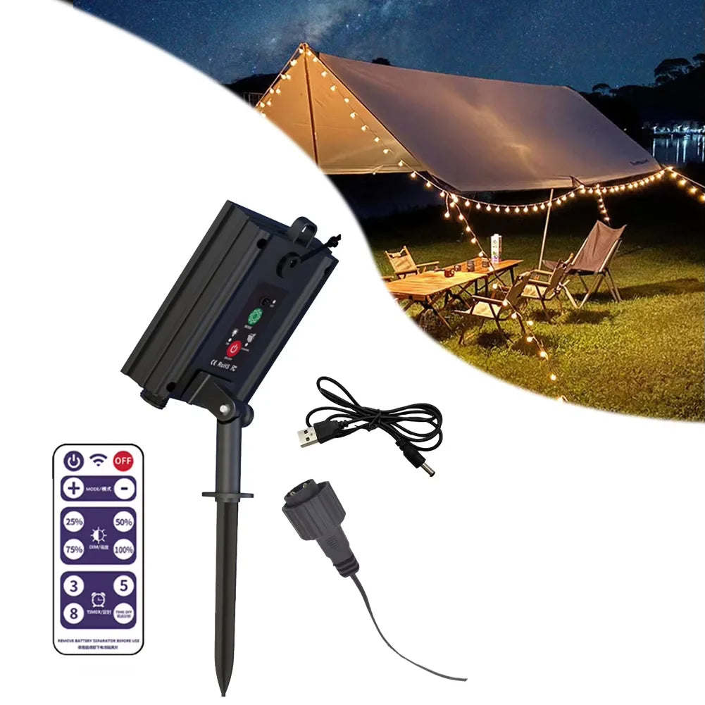 Guirlande Solaire LED avec Contrôleur et Télécommande