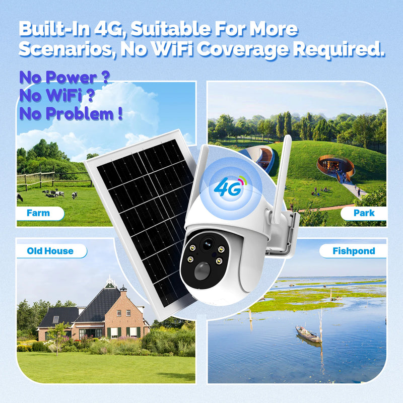 Caméra Solaire 4G Extérieure Sans Abonnement – caméra solaire de surveillance pour extérieur
