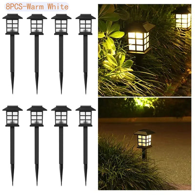 Balise Solaire d'Allée LED Lot de 8 Allumage Automatique