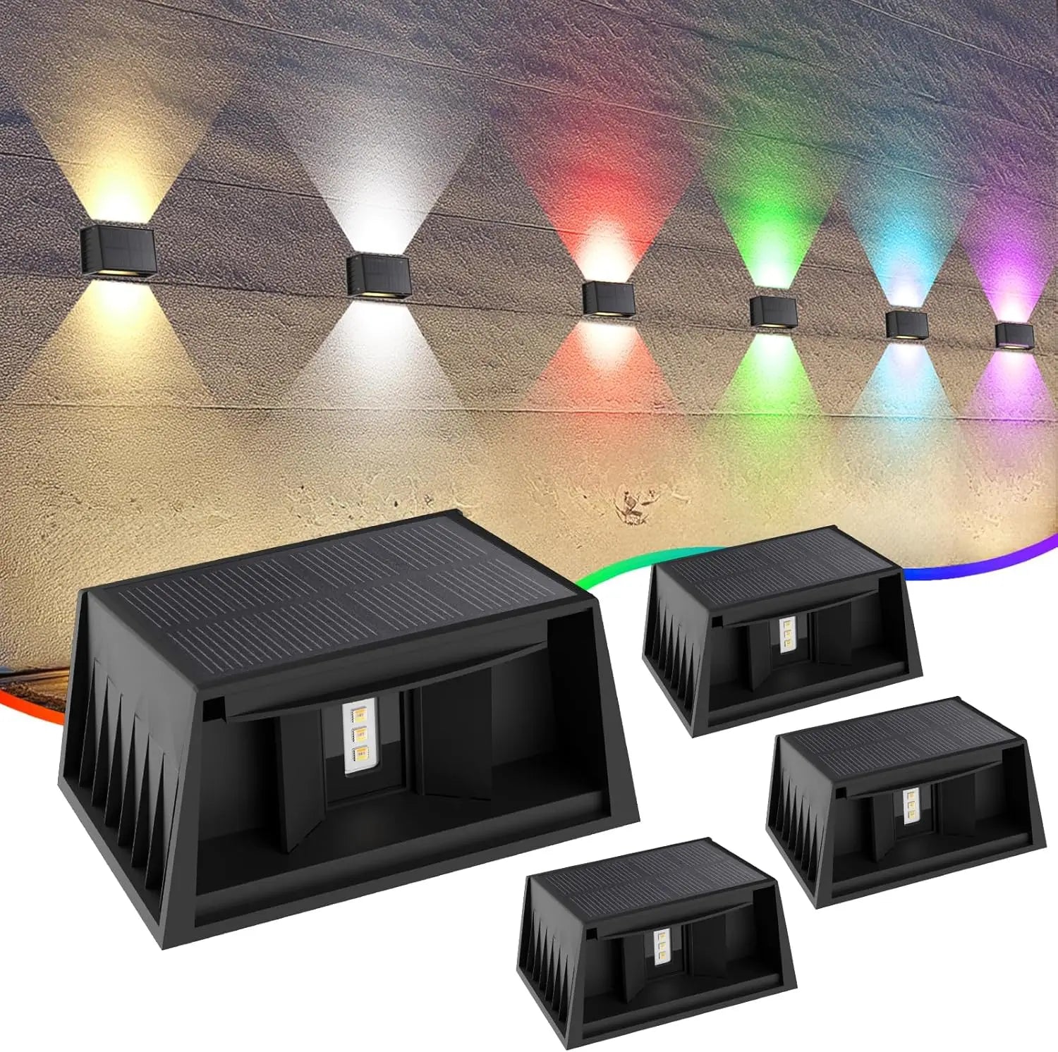 Lampe Solaire RGB Extérieure 8 Couleurs