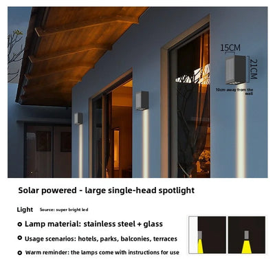 Applique Solaire Murale Extérieure Étanche Effet Lavage