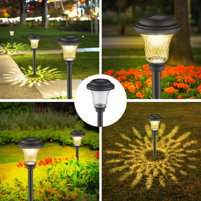Piquet Solaire Chemin Jardin Acier Poli IP67 RVB