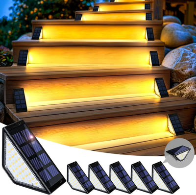 Lampes Solaires d'Escalier 24 LED Porche et Porte d'Entrée, Pack Imperméable