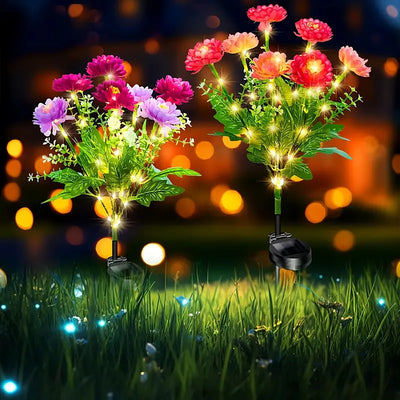Piquet Solaire Flocon de Neige LED pour Allée et Terrasse