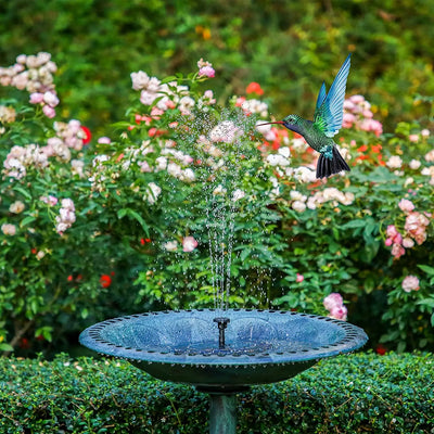 Fontaine Solaire Flottante à 7 Buses pour Bain d'Oiseaux
