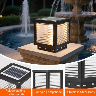 Lampe Solaire de Colonne avec Télécommande