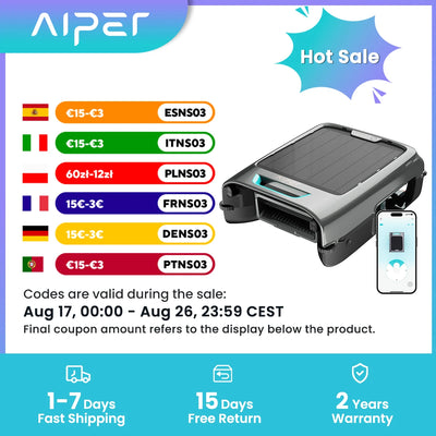 Robot Piscine Solaire Aiper EcoSurfer S2 Nettoyeur de Surface