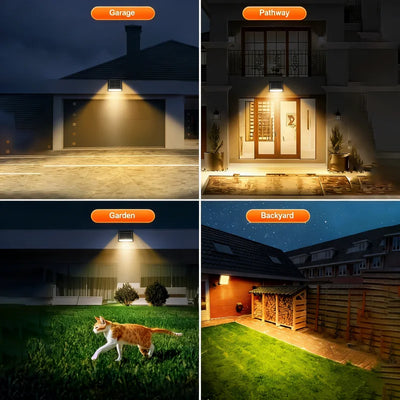 Projecteur Solaire 127 LED Blanc Chaud Détecteur Mouvement IP65