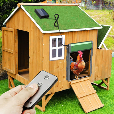 Porte Automatique de Poulailler Solaire Rideau Aluminium Recharge USB