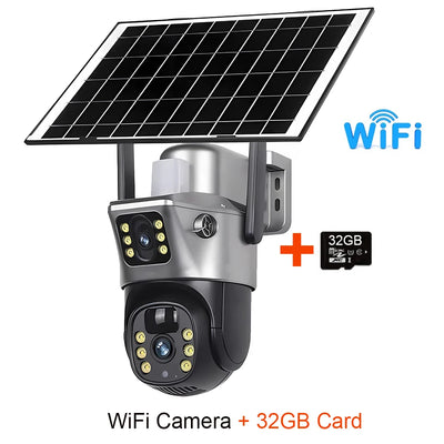 Caméra Solaire 4G WiFi Double Objectif 4K - vue 8