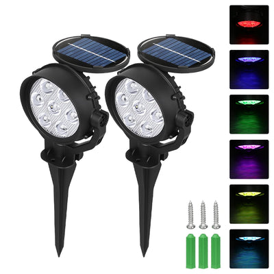 Spot Solaire 9 LED IP65 RGB Luminosité Réglable